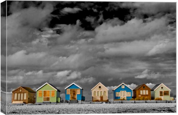 Hengistbury Head beach huts Dorset Canvas Print by Andy Evans Photos