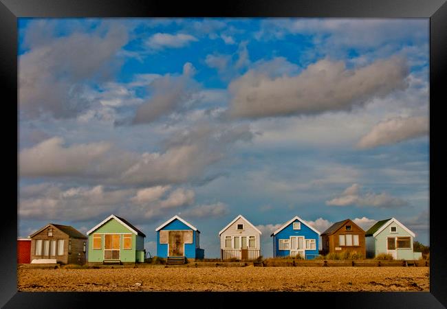 Hengistbury Head beach huts Dorset Framed Print by Andy Evans Photos