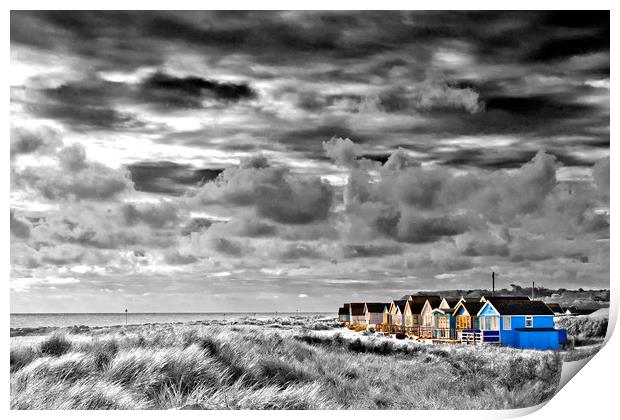 Hengistbury Head beach huts Dorset Print by Andy Evans Photos