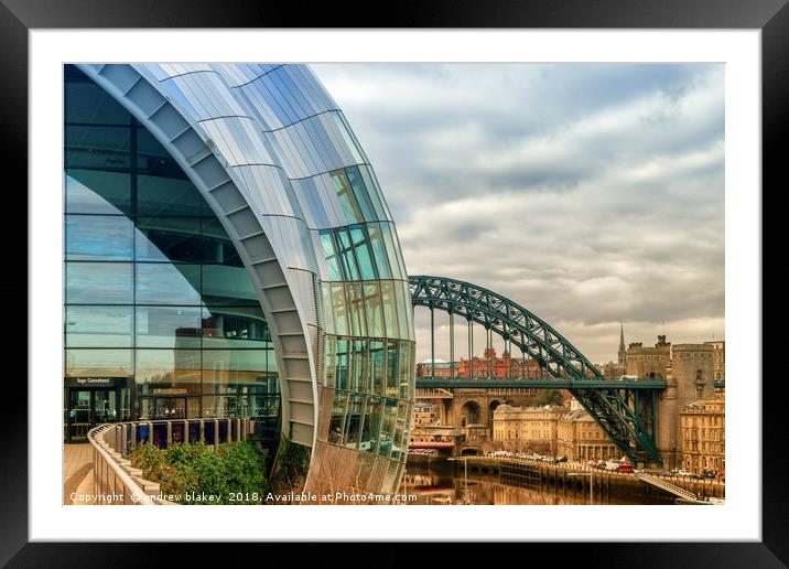 The Serpentine Tyne Framed Mounted Print by andrew blakey
