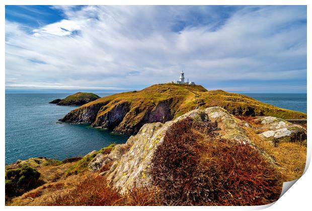 Strumble Head Lighthouse, Pembrokeshire, Wales, UK Print by Mark Llewellyn