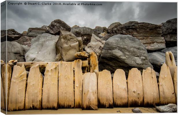 Stormy weather at the seafront Canvas Print by Stuart C Clarke