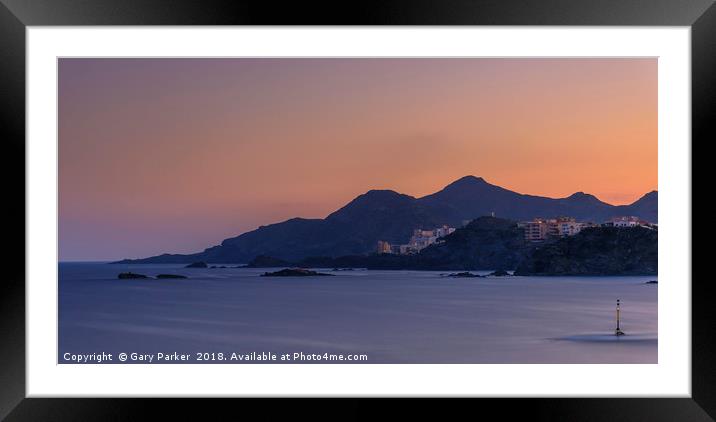 Cabo de Palos Sunset Framed Mounted Print by Gary Parker