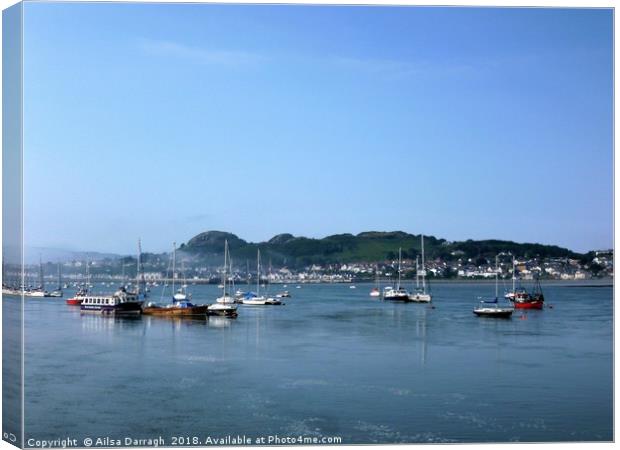 Conwy Harbour View, Wales Canvas Print by Ailsa Darragh