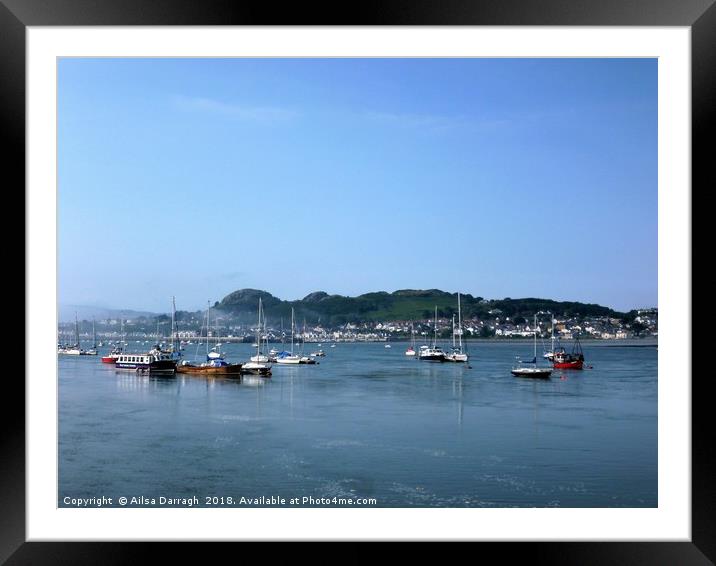Conwy Harbour View, Wales Framed Mounted Print by Ailsa Darragh