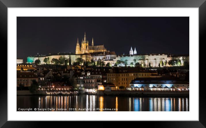 Panoramic view of the castle in Budapest Framed Mounted Print by Sergio Delle Vedove