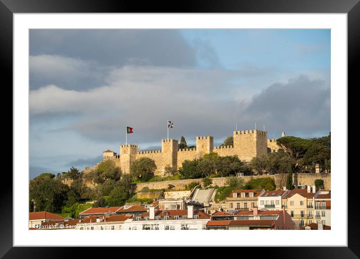 St. George castle in Lisbon Framed Mounted Print by Sergio Delle Vedove