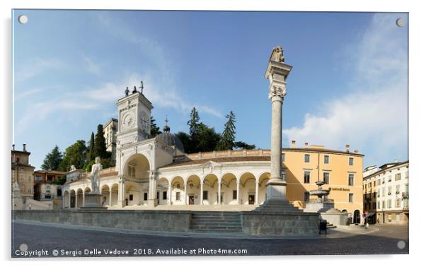 Piazza Libertà in Udine Acrylic by Sergio Delle Vedove