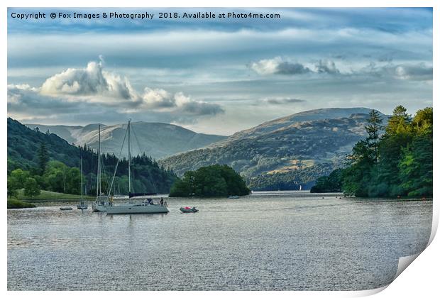 Bowness on windermere Print by Derrick Fox Lomax