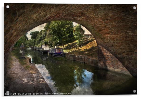 Painting Pewsey Bridge Acrylic by Ian Lewis