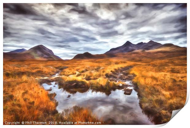 The Cuillin Range No.3 Print by Phill Thornton