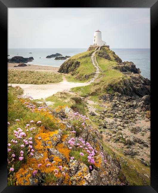 Twr Mawr Lighthouse, Llanddwyn Island, Anglesey Framed Print by Sebastien Greber