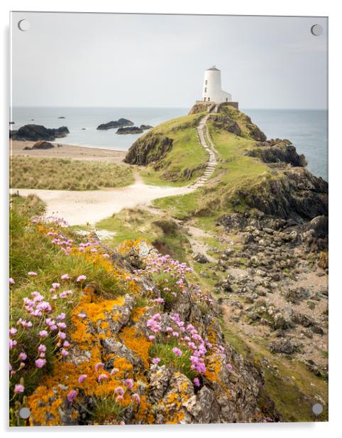 Twr Mawr Lighthouse, Llanddwyn Island, Anglesey Acrylic by Sebastien Greber