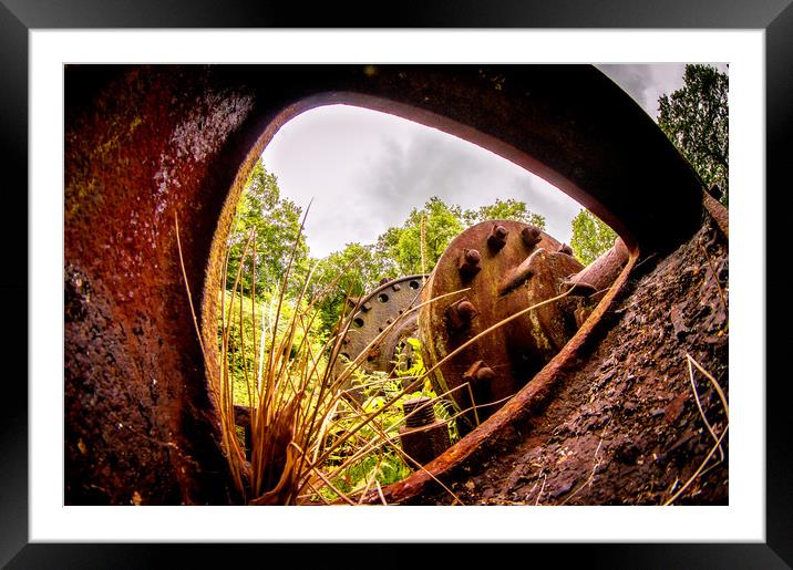Luxulyan Valley Water Wheel ruins (3) Framed Mounted Print by Mike Lanning