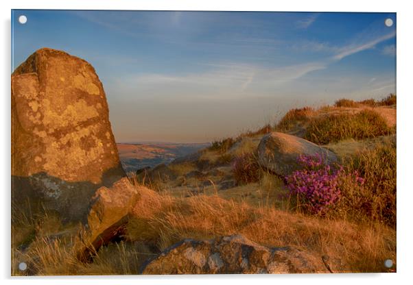 Curbar Edge, Peak District at Sunrise Acrylic by Phil Clements