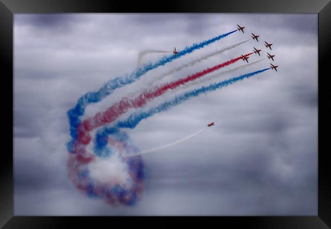 Red Arrows Tornado Framed Print by Phil Clements