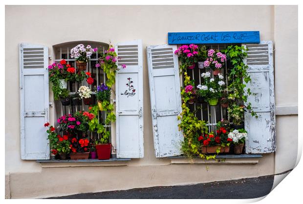 Montmartre Window Blooms Print by George Robertson