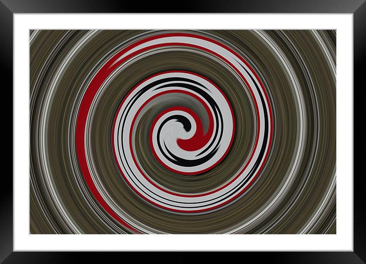 abstract sign swirl Framed Mounted Print by kelly Draper