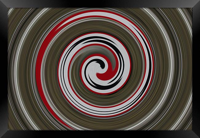 abstract sign swirl Framed Print by kelly Draper