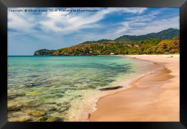 Beach Paradise Framed Print by Adrian Evans