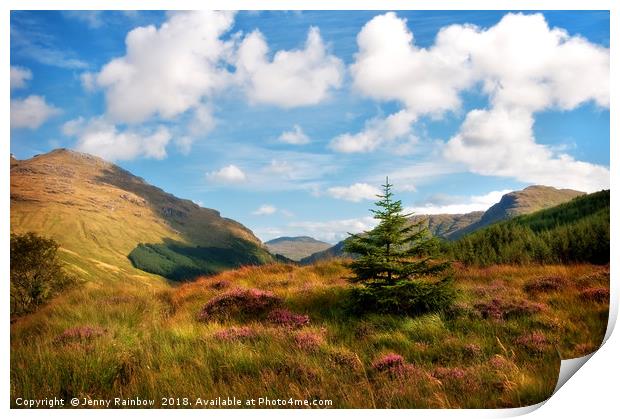 Mountain Pastoral. Rest and Be Thankful. Scotland Print by Jenny Rainbow