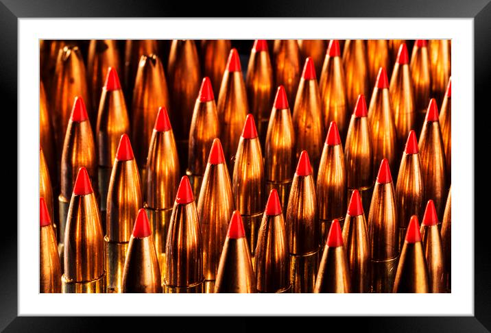 Abstract Pattern of Standing Bullets Framed Mounted Print by Maggie McCall