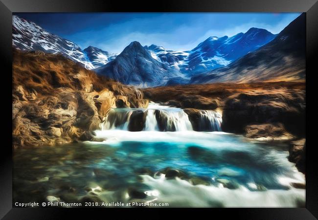Fairy Pools, Isle of Skye, with an impressionist Framed Print by Phill Thornton
