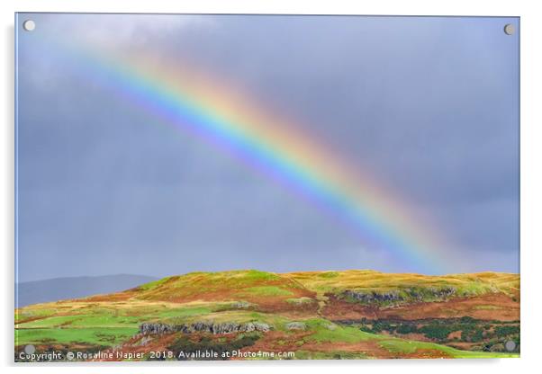 Rainbow through the rain Skye Acrylic by Rosaline Napier