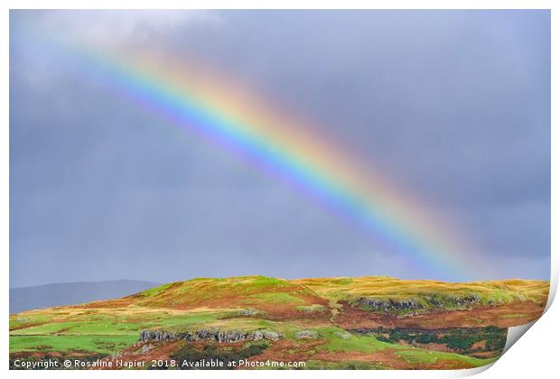 Rainbow through the rain Skye Print by Rosaline Napier