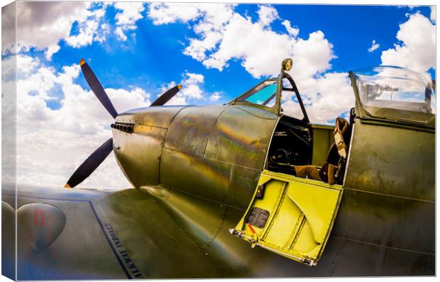 Spitfire - Ready for Action Canvas Print by Mike Lanning