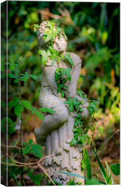 Garden Statue Canvas Print by Mike Lanning