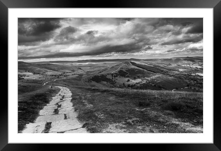 The Path from Mam Tor Framed Mounted Print by George Robertson