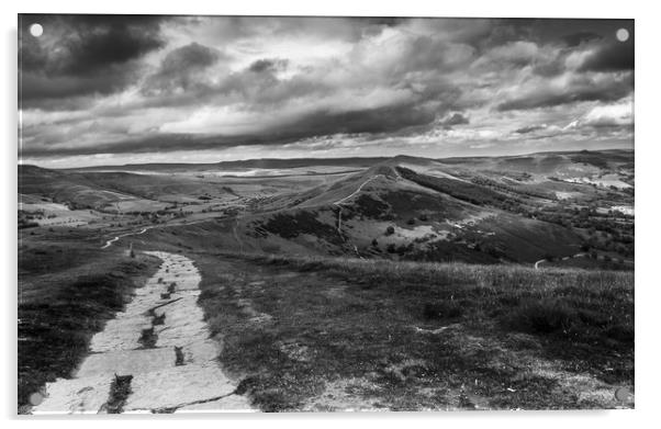 The Path from Mam Tor Acrylic by George Robertson