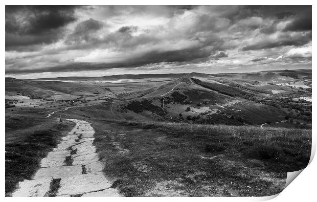 The Path from Mam Tor Print by George Robertson