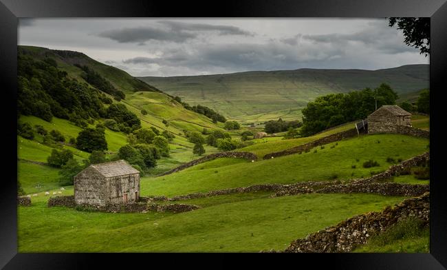 The old barns in Swaledale Framed Print by George Robertson