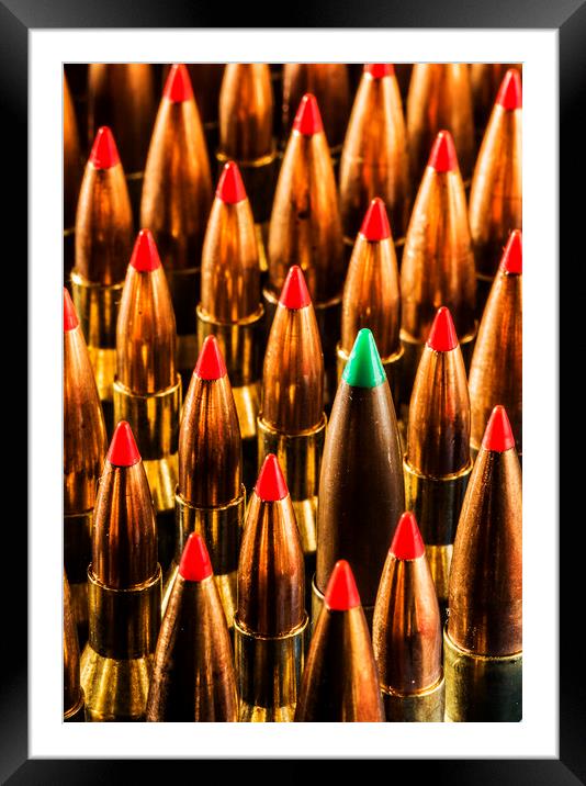 Abstract Pattern of Standing Bullets Framed Mounted Print by Maggie McCall