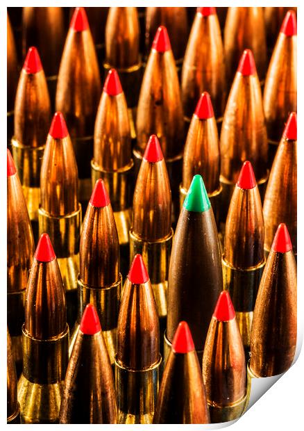 Abstract Pattern of Standing Bullets Print by Maggie McCall