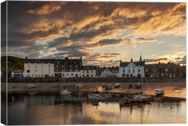 Stonehaven Sunset Canvas Print by Mike Stephen