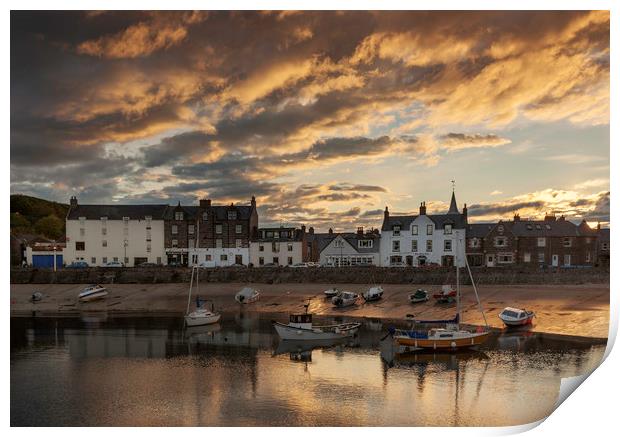 Stonehaven Sunset Print by Mike Stephen