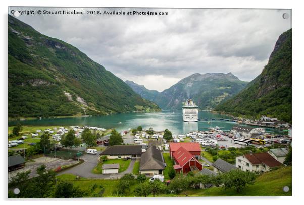 Geirangerfjord, Norway Acrylic by Stewart Nicolaou