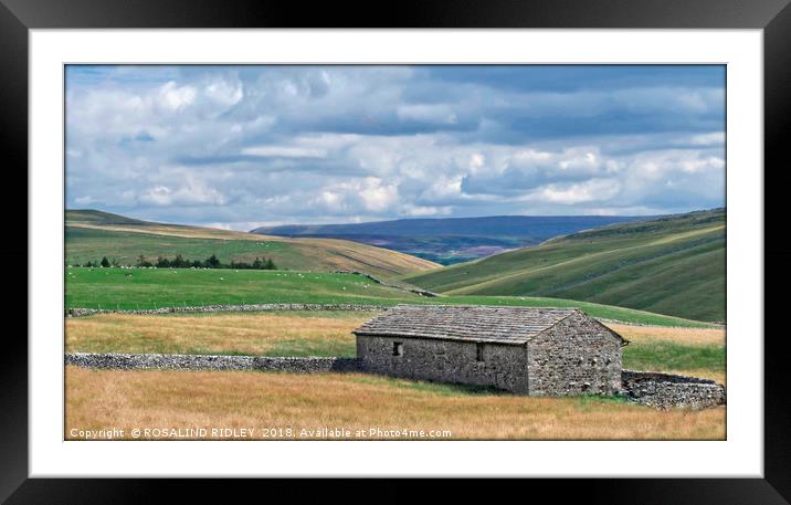 "Stone barn Malhamdale" Framed Mounted Print by ROS RIDLEY