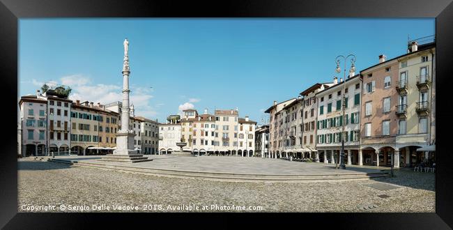 Matteotti Square in Udine Framed Print by Sergio Delle Vedove