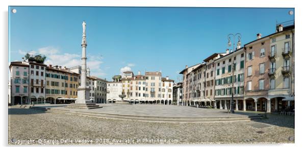 Matteotti Square in Udine Acrylic by Sergio Delle Vedove