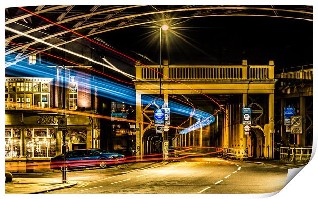 Flashing through the night Print by Naylor's Photography