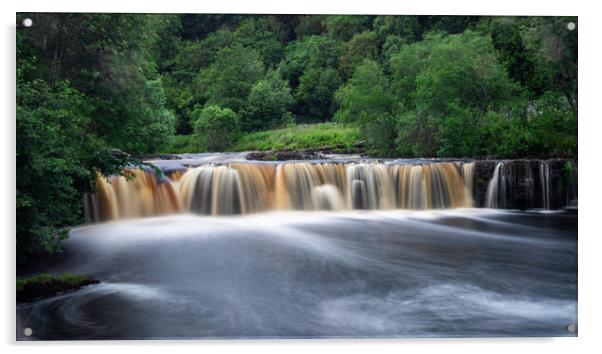 Wain Wath Waterfalls in Swaledale Acrylic by George Robertson
