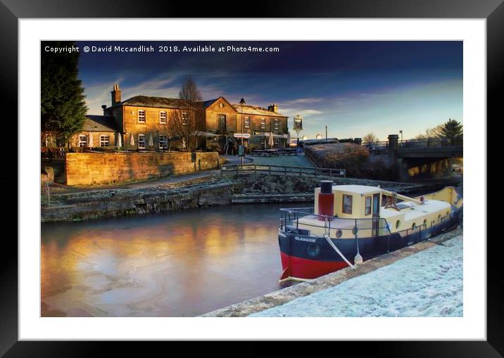        Dawn on Forth and Clyde Canal               Framed Mounted Print by David Mccandlish