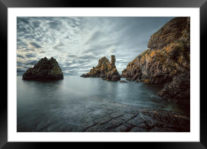 Pettico Wick Bay, St Abbs Head Framed Mounted Print by Miles Gray