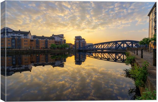 Sunset over the Shore, Leith Canvas Print by Miles Gray