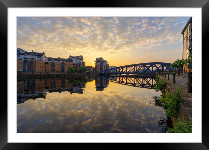 Sunset over the Shore, Leith Framed Mounted Print by Miles Gray