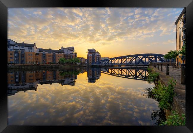 Sunset over the Shore, Leith Framed Print by Miles Gray
